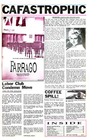 Farrago 1988 | Issue 2 | Cafastrophic!