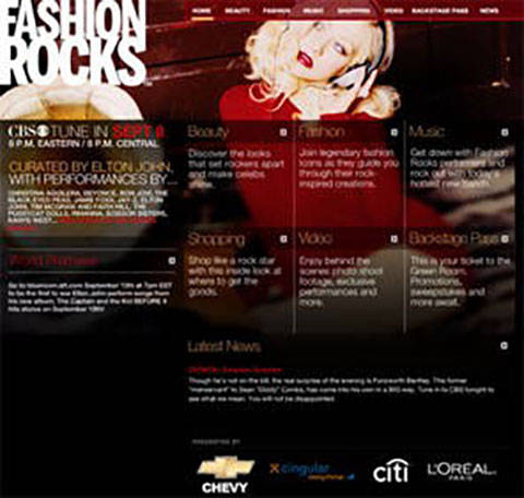 Fashion Rocks site